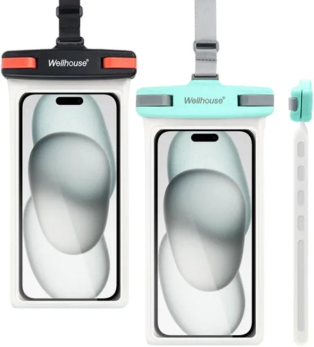 Vista 13 de wellhouse Funda impermeable para teléfono, estuche impermeable para iPhone 16 15 14 13 12 Pro Max XS Samsung, bolsa seca para celular IPX8 3D