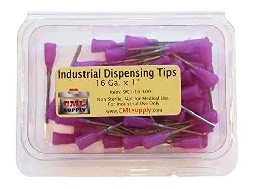 Vista 3 de Aguja de llenado dispensadora de punta roma 16ga x 1" púrpura 50 piezas