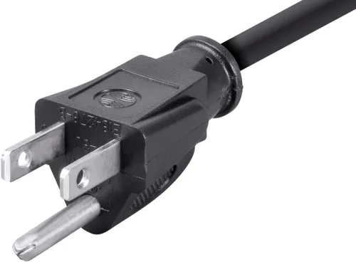 Vista 5 de Monoprice Cable de alimentación en ángulo recto NEMA 5-15P a ángulo recto IEC 60320 C13, 13 Amp, 1625 vatios, 125 voltios, 16AWG, 2 pies, negro