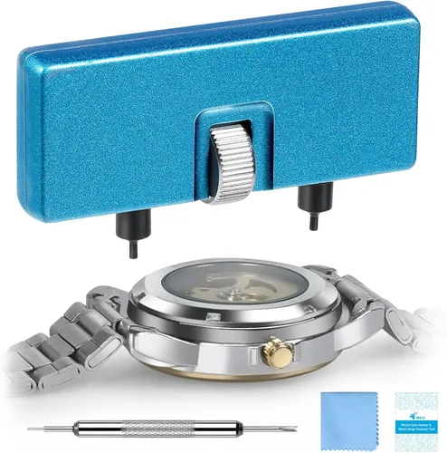 Watch Battery Replacement Kit, Watch Back Remover for Rotate Open Watch Cover, Watch Opening Tool, Watch Strap Removal, Watch Case Opener with