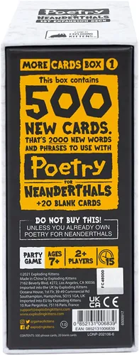 Vista 7 de Exploding Kittens Paquete de expansión Poetry for Neanderthals 2+ jugadores - Edades 7+ - 15 minutos de juego - Juego original necesario, 500 cartas
