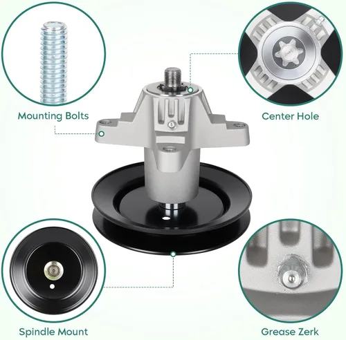 Vista 5 de Kit de reconstrucción de cubierta para Troy Bilt Huskee 42 '' LT542H Pony 13AD771G731, para MTD Gold 13AJ795G004,2 Blade 742-0616 2 husillo