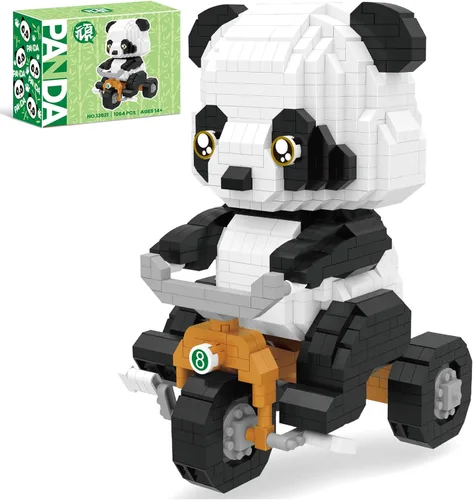 Vista 13 de Lindo kit de bloques de construcción micro mini de animales, ladrillos mini azules de gato para juguetes de construcción para adultos, niños