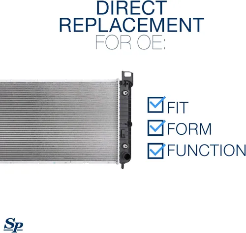 Vista 4 de Spectra Premium Radiador CU2423 con TOC, sin EOC, núcleo de 34-1/16 pulgadas, compatible con Chevrolet Silverado, GMC y Cadillac