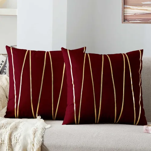 Vista 10 de WACOMECO - Juego de 2 fundas de cojín de terciopelo suaves, fundas decorativas para sofá, dormitorio, sala de estar, coche, 45,7 cm x 45,7 cm, negro