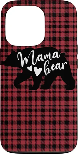 Vista 10 de Mama Bear Buffalo Black and Red Plaid Family Women Mom Gifts Case for iPhone 17