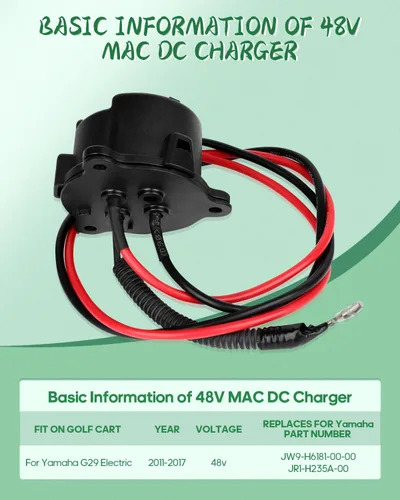 Vista 2 de Enchufe del cargador de CC de 48V MAC Powerwise Receptáculo para Yamaha G29 Electric 2011-2017, JR1-H235A-00, JW9-H6181-00