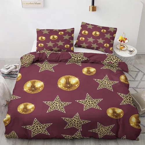 Vista 10 de Retro Disco Ball Duvet Cover Twin Size - Synthwave Neon Grid Bedding Set & Bedroom Decor, 2 Piece, Soft Microfiber Reversible Comforter Cover & 1