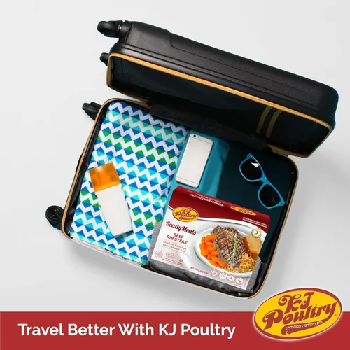 Vista 6 de KJ Poultry Comidas preparadas Kosher – Carne de carne y kugel de ternera, comidas de carne MRE listas para comer, comida de shabbos (paquete de 1)