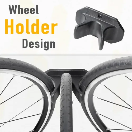 Vista 4 de BikeHand Swivel Bicycle Wall Hanger - Vertical Hook Wall Mount Holder - Indoor Garage Storage Bicycle Rack for MTB & Road Bikes - Max. Tire Width