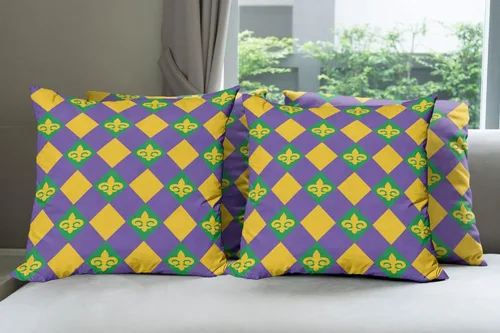 Vista 27 de Ambesonne Paquete de 4 fundas de cojín navideñas con cinta, ilustración de imagen de deseos navideños, impresión digital moderna de doble cara, 16