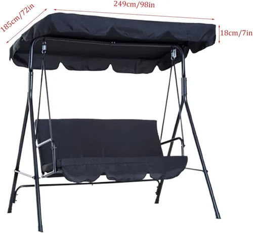 Vista 15 de Cubierta de repuesto para toldo de columpio, toldo de repuesto para columpio de patio al aire libre, cubierta de repuesto para toldo de columpio