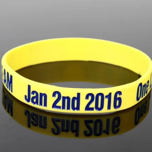 Vista 4 de 50 pulseras de silicona personalizadas para motivación, recuerdos de fiesta, eventos, cumpleaños, conciencia