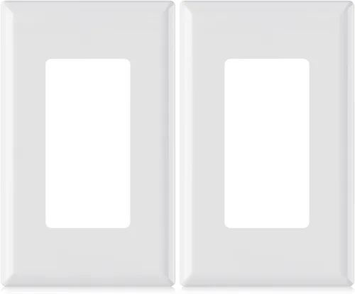 Vista 9 de ELEGRP Placas de pared decorativas sin tornillos de 1 banda, cubierta de placa frontal termoplástica irrompible para interruptor de salida