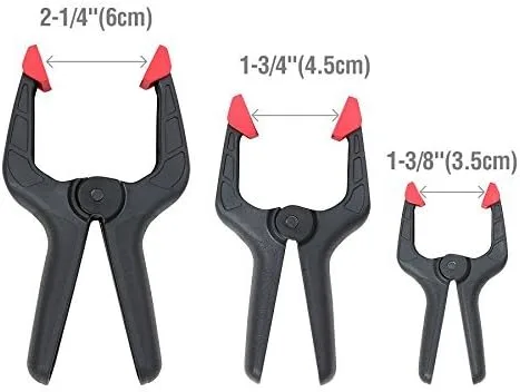 Vista 3 de WORKPRO Juego de abrazaderas de resorte de nailon de 16 piezas, 4 piezas de 6-12 pulgadas, 6 piezas de 4-12 pulgadas, 6 piezas de 3-38 pulgadas