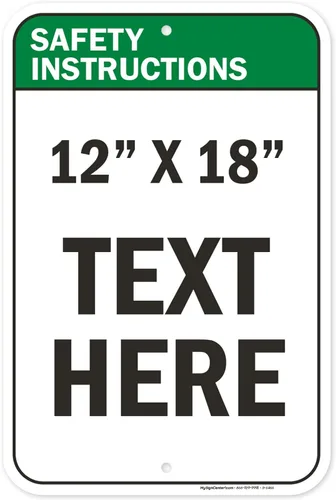Vista 99 de Letrero de precaución personalizado, letrero ANSI, compatible con Osha, 7 x 10 pulgadas, libre de óxido, aluminio 040, resistente a la decoloración