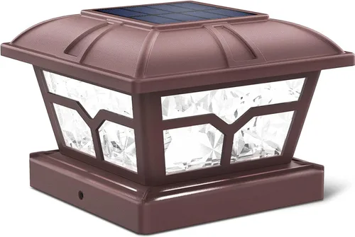 Vista 11 de SIEDiNLAR Luces solares para postes al aire libre, 2 modos de color, 8 LED para postes de 4 x 4, 5 x 5, 6 x 6 pulgadas, decoración de valla, patio