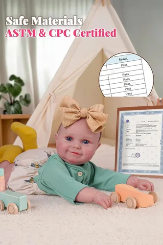 Vista 9 de BABESIDE Muñecas de bebé Reborn de 20 pulgadas de vinilo suave, realista, muñeca de bebé recién nacida, muñeca de bebé realista con accesorios