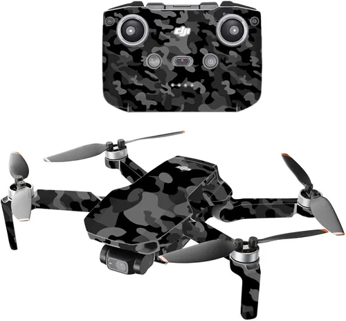 MightySkins - Compatible con DJI Mini 2 Dron portátil - Camuflaje negro | Funda protectora de vinilo duradera y única | Fácil de aplicar, quitar y