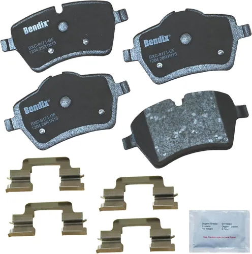 Vista 379 de Pastillas de Freno Delanteras Cerámicas Bendix Priority1 CFC430A para Modelos Selectos INFINITI G35, I30, Nissan 350Z, Altima, Juke, Maxima, Sentra