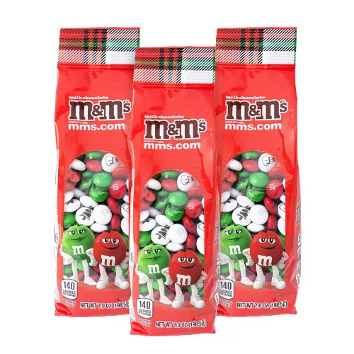 Vista 21 de M&M'S WORLD Dulces de Chocolate con Leche de Navidad - 2 Libras de Chocolate de Color Festivo a Granel Para Bolsas de Dulces de Navidad