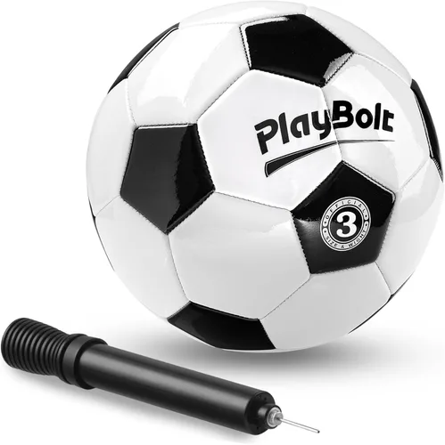 Vista 15 de PlayBolt Soccer Ball Sizes 2, 3, 4, 5 with Pump - Black & White Training Practice & Match Ball for Kids, Youth and Adults (1-Pack or 4-Pack)