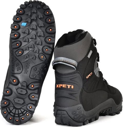 Vista 3 de Botas de senderismo para mujer, ligeras, impermeables, para caza, soporte para tobillo, agarre de alta tracción