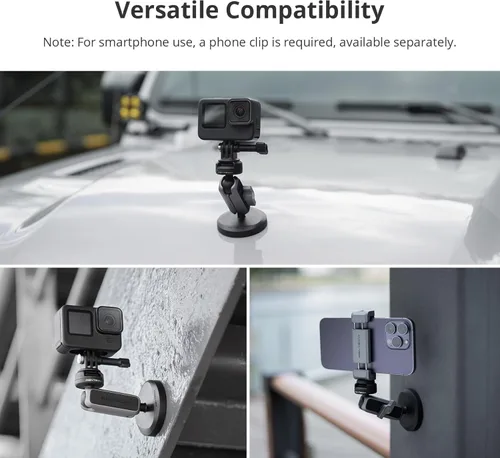 Vista 5 de PGYTECH CapLock - Soporte magnético para cámara compatible con DJI OSMO Action4/3/2, Gopro 10/9/8, OSMO Pocket 2, Insta360, mecanismo de doble