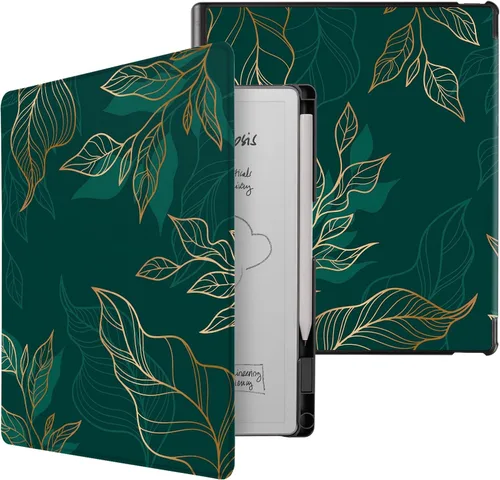 Vista 64 de CoBak Funda de cuero genuino para tableta de papel Remarkable 2 - Funda protectora de libro tipo folio con respaldo duro y ligero y soporte