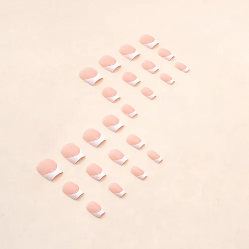Vista 225 de Uñas Postizas de Mariposa con Purpurina Rosa - 24 piezas de Cobertura Completa Brillantes que se Pegan en Uñas Artificiales Acrílicas S11
