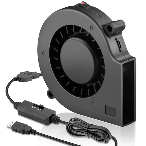 Vista 10 de Wathai 50 mm x 15 mm Ventilador USB 5V 5015 Ventiladores de Refrigeración Sin Escobillas con Controlador de Velocidad Variable para Laptops, Casco