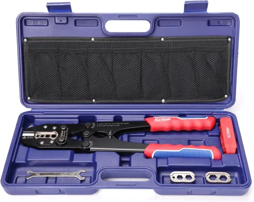 Vista 10 de Herramienta de engarzado de lengüetas de cable de batería iCrimp para lengüetas de cobre AWG 8-1/0, extremos de alambre resistentes