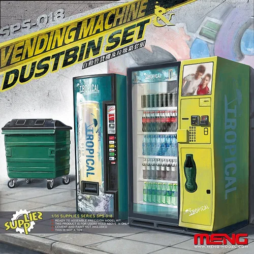 Meng Máquina expendedora y contenedor de basura