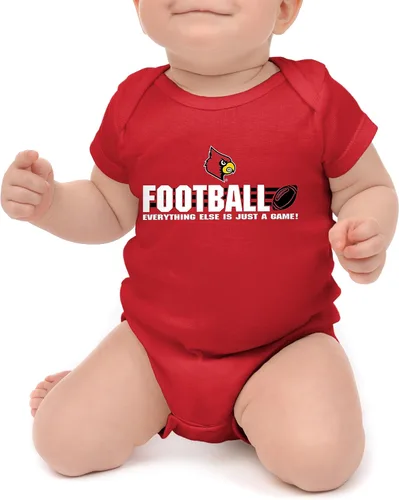 Vista 4 de Little King NCAA - Mameluco de fútbol universitario de manga corta, 100% algodón, tamaño 0-3M, 6M, 12M 18M