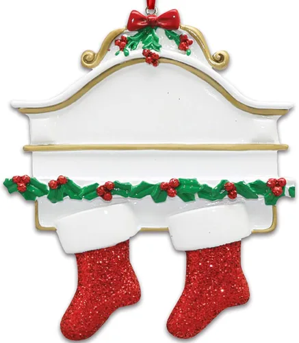 Adornos de Navidad familiares personalizados – Medias de Navidad personalizadas con nombres, regalos para parejas, adornos 2024, nuestra primera