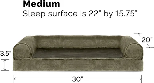 Vista 55 de Furhaven - Cama ortopédica para perros, estilo sofá, acolchada, con funda extraíble y lavable, color gris hierro, tamaño jumbo plus (XXL)