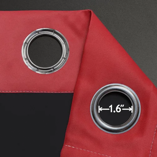 Vista 6 de COSVIYA - Cortinas 100% opacas y visillos con ombre, cortinas negras de 63 pulgadas de largo, 2 paneles, cortinas de oscurecimiento total
