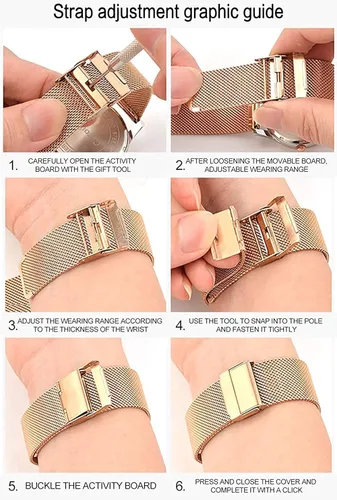 Vista 5 de OLEVS Reloj de regalo para mujer con pulsera de oro rosa para mujer minimalista simple delgado casual analógico de cuarzo impermeable dos tonos