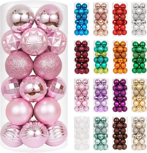Vista 75 de XmasExp - Bolas de Navidad para colgar (34 unidades, irrompibles)