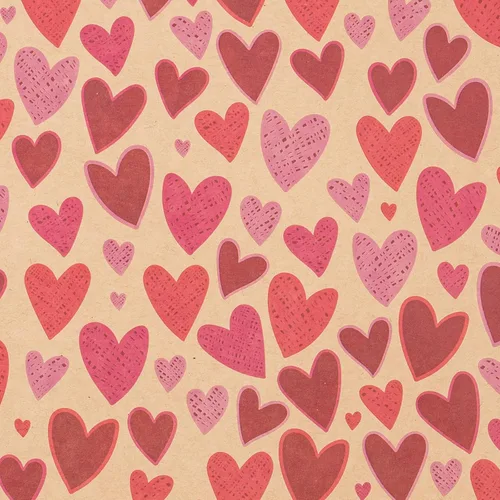 Vista 6 de RUSPEPA Rollo de papel kraft para regalo del día de San Valentín, mini rollo, diseño de corazón rojo y rosa, papel de regalo romántico para el día