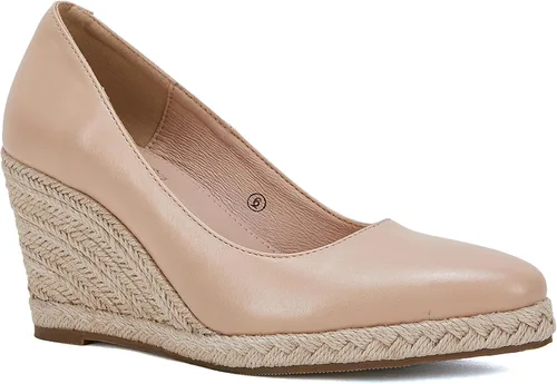 Ruanyu Alpargatas de plataforma para mujer, sandalias de cuña de color sólido, puntera cerrada, cómodas, zapatos de tacón de cuña