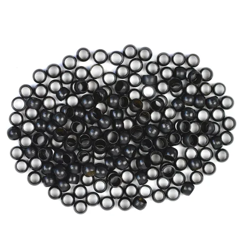 Vista 37 de 200 cuentas nano de 0.118 pulgadas (0.118 in), microenlaces de cobre, nano anillos, cuentas de cabello para extensiones de cabello (rubio oscuro)