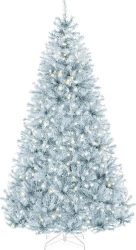 Vista 20 de Best Choice Products Árbol de Navidad negro preiluminado de 4.5 pies, decoración navideña completamente artificial para el hogar, oficina