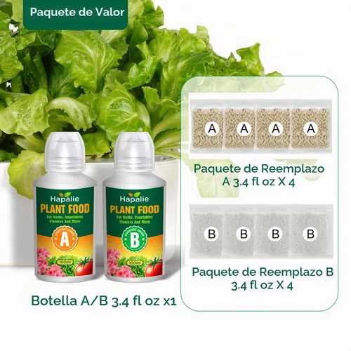 Vista 2 de Nutrientes hidropónicos, 33.8 fl oz alimento líquido vegetal para jardines interiores