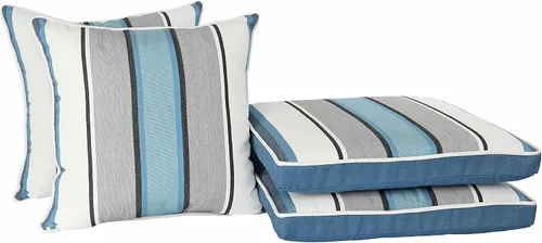 Vista 12 de Suntastic O'Linen - Juego de 4 cojines y almohadas de comedor de lujo para exteriores e interiores, para muebles de patio, color naranja quemado