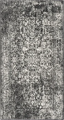 Safavieh - Alfombra oriental vintage, colección Evoke EVK256A, azul marino y marfil Negro/Gris