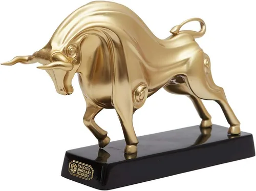 HAUCOZE Wall Street - Estatua de toro de animal, figura de la suerte, regalo moderno para decoración del hogar, arte para sala de estar, poliresina