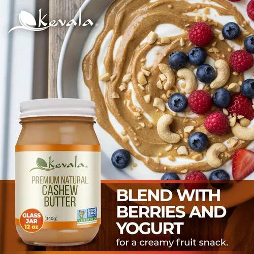 Vista 5 de Kevala Mantequilla de anacardo, natural premium, 12 oz