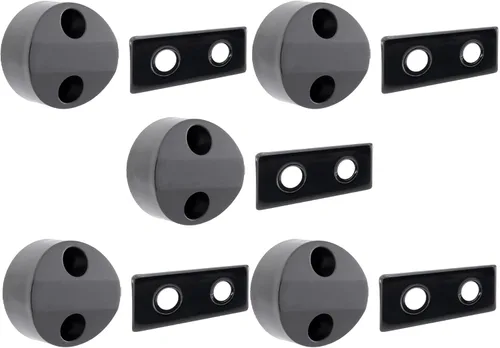 Vista 9 de RecPro Cierre magnético redondo para puerta de equipaje para puerta de compartimento de RV Negro (paquete de 2)