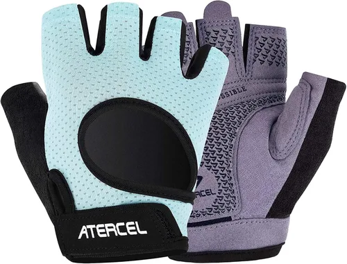 ATERCEL Guantes de levantamiento de pesas, protección completa de la palma de la mano, guantes de entrenamiento para gimnasio, ciclismo, ejercicio,